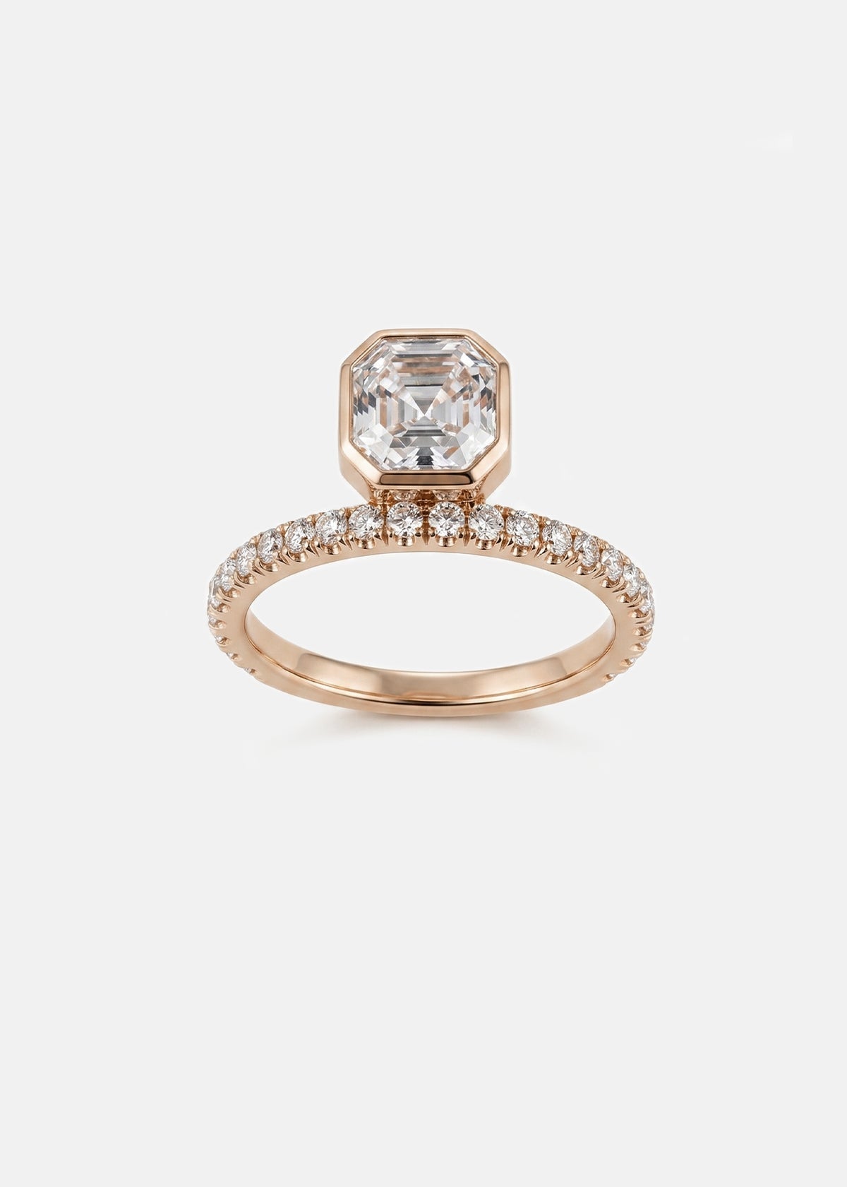 Moval Swirl Semi Pave Engagement Ring – 2.5 CT Lab Grown Diamond