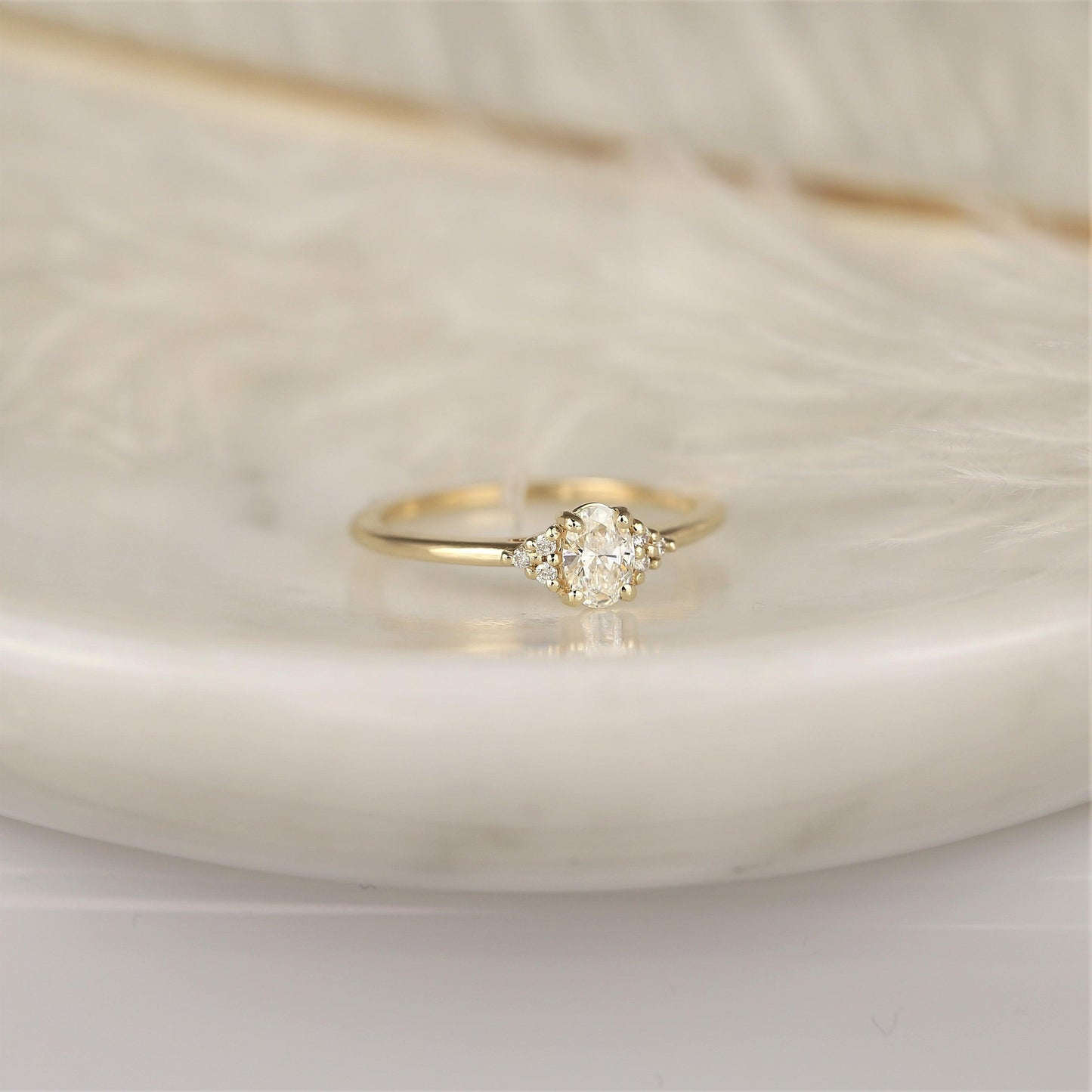 2 CT Emerald Pave Moissanite Engagement Ring