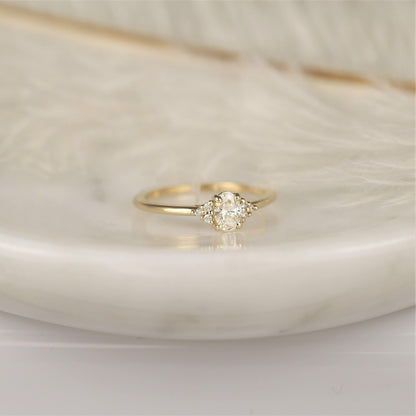 2 CT Emerald Pave Moissanite Engagement Ring