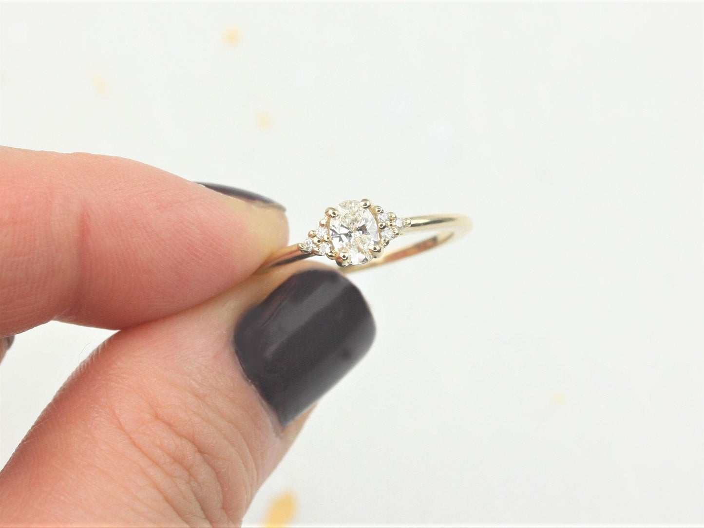 2 CT Emerald Pave Moissanite Engagement Ring