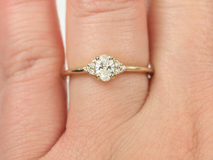 2 CT Emerald Pave Moissanite Engagement Ring