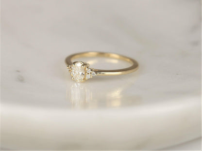 2 CT Emerald Pave Moissanite Engagement Ring