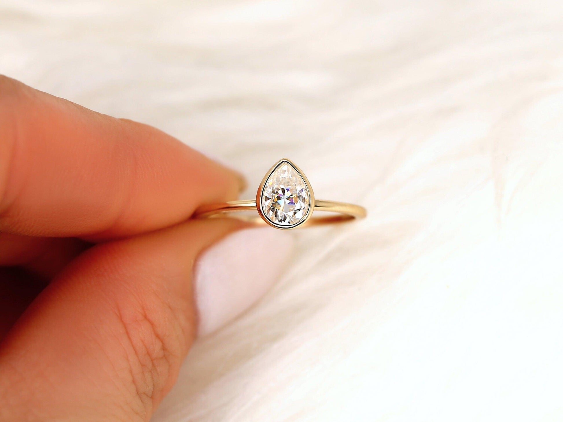 2 CT Emerald Pave Moissanite Engagement Ring