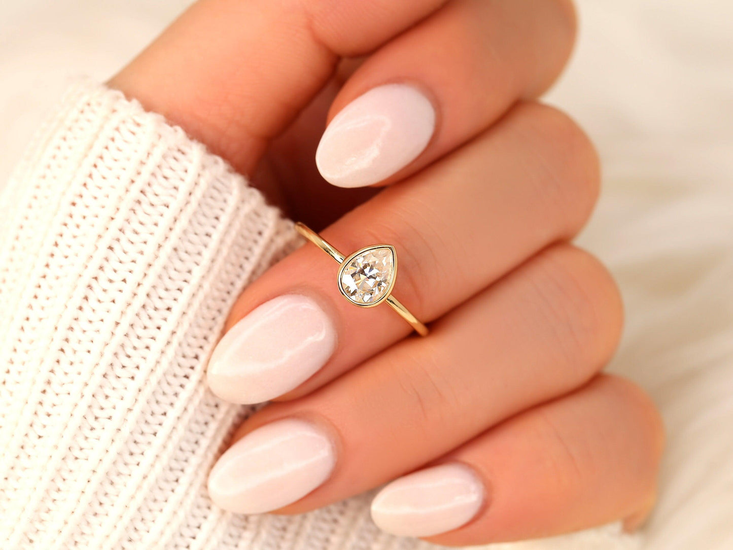 2 CT Emerald Pave Moissanite Engagement Ring