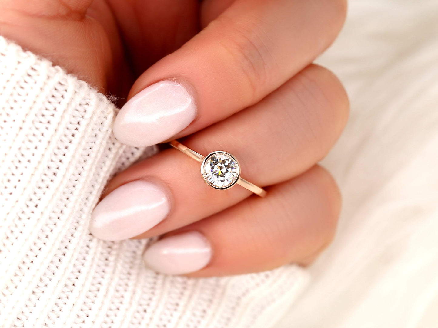 2 CT Emerald Pave Moissanite Engagement Ring