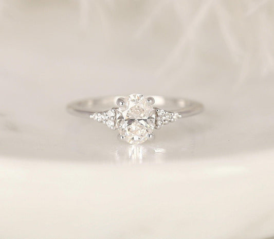2 CT Emerald Pave Moissanite Engagement Ring