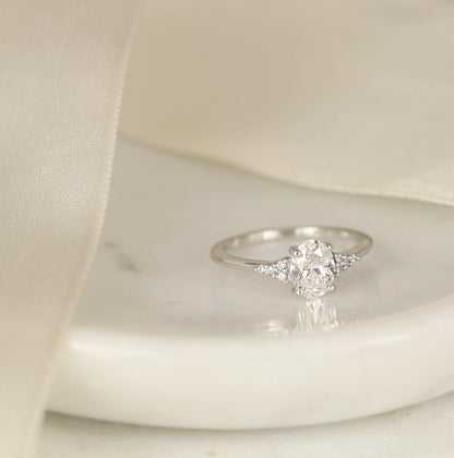 2 CT Emerald Pave Moissanite Engagement Ring
