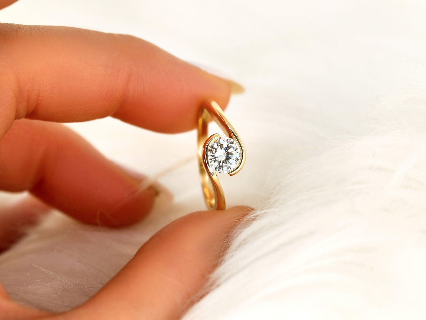 2 CT Emerald Pave Moissanite Engagement Ring