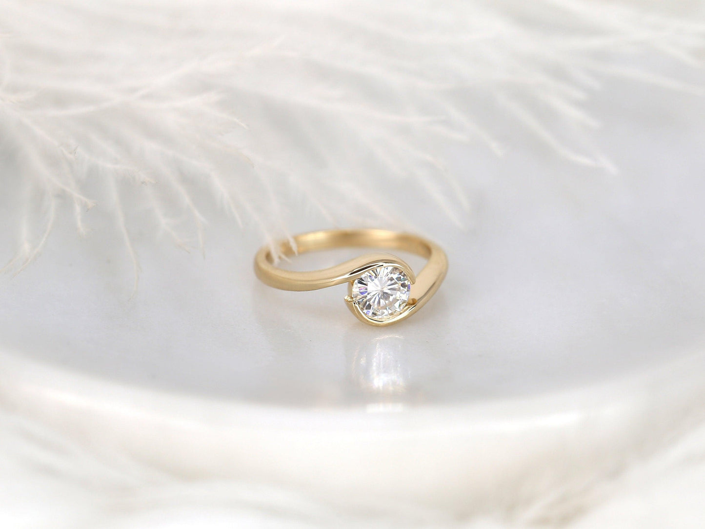 2 CT Emerald Pave Moissanite Engagement Ring