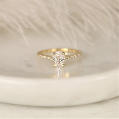 2 CT Emerald Pave Moissanite Engagement Ring