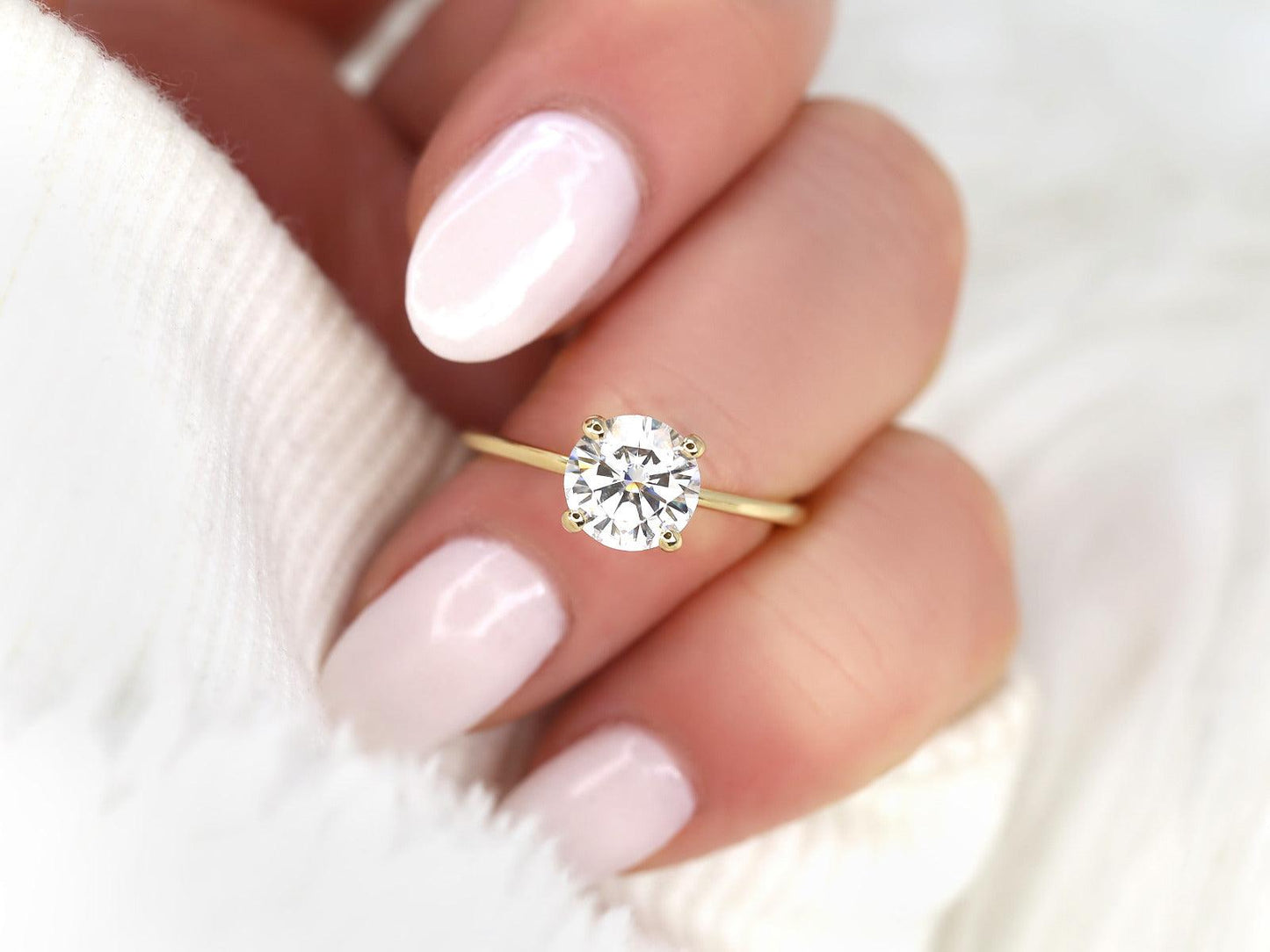 2 CT Emerald Pave Moissanite Engagement Ring