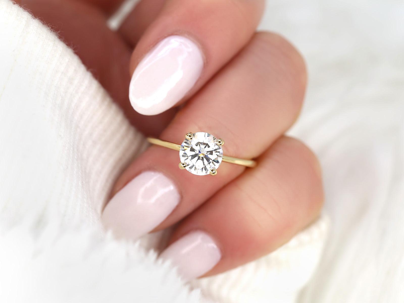 2 CT Emerald Pave Moissanite Engagement Ring