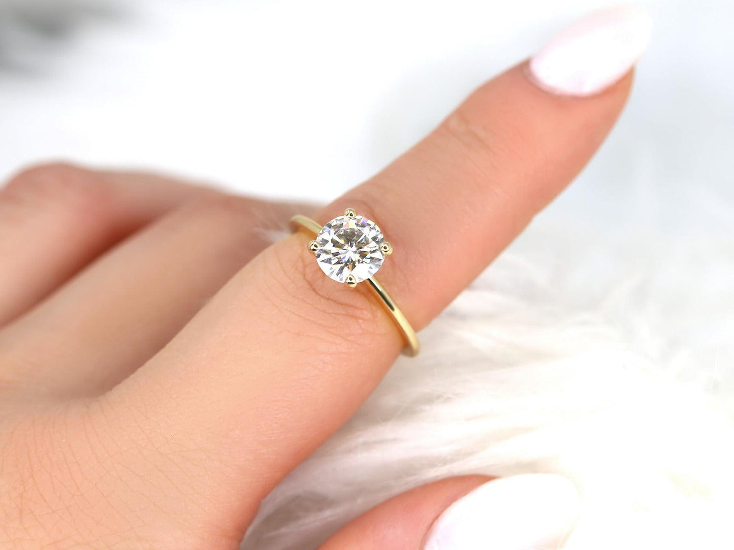 2 CT Emerald Pave Moissanite Engagement Ring