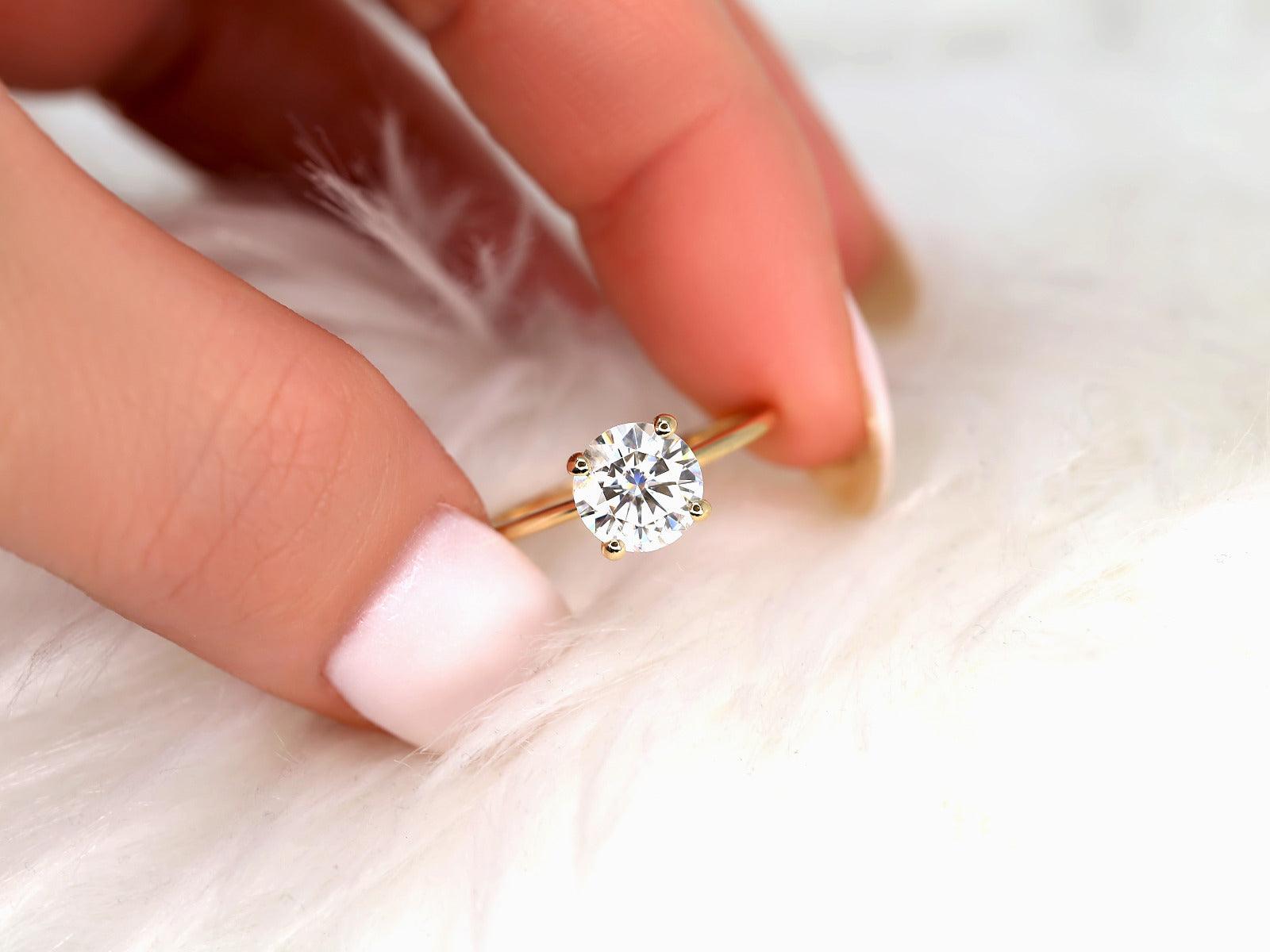 2 CT Emerald Pave Moissanite Engagement Ring