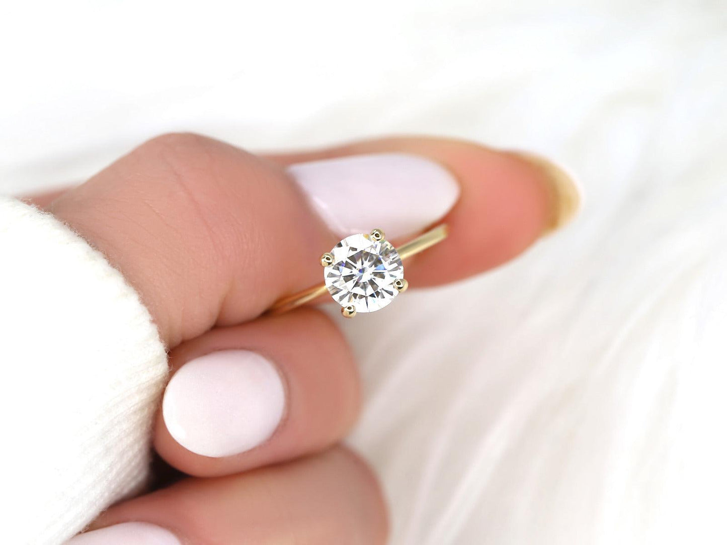 2 CT Emerald Pave Moissanite Engagement Ring