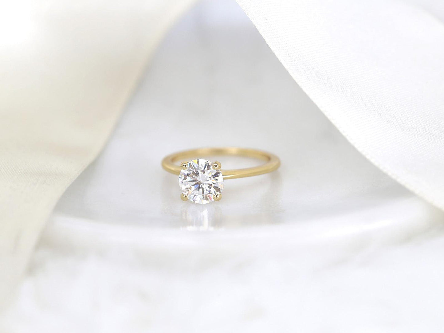 2 CT Emerald Pave Moissanite Engagement Ring