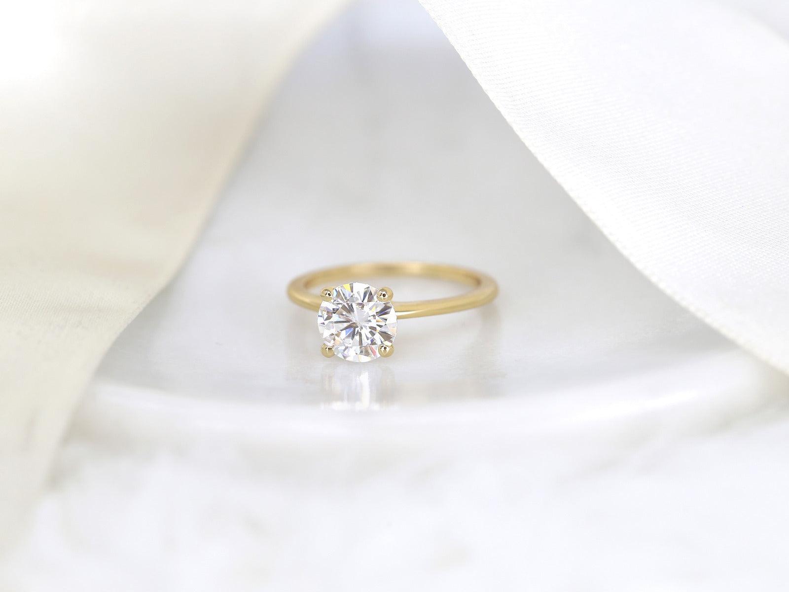 2 CT Emerald Pave Moissanite Engagement Ring