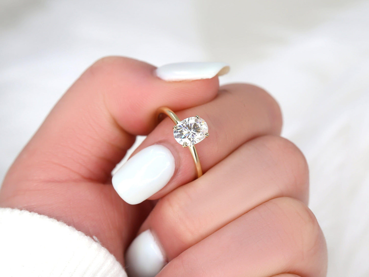 2 CT Emerald Pave Moissanite Engagement Ring