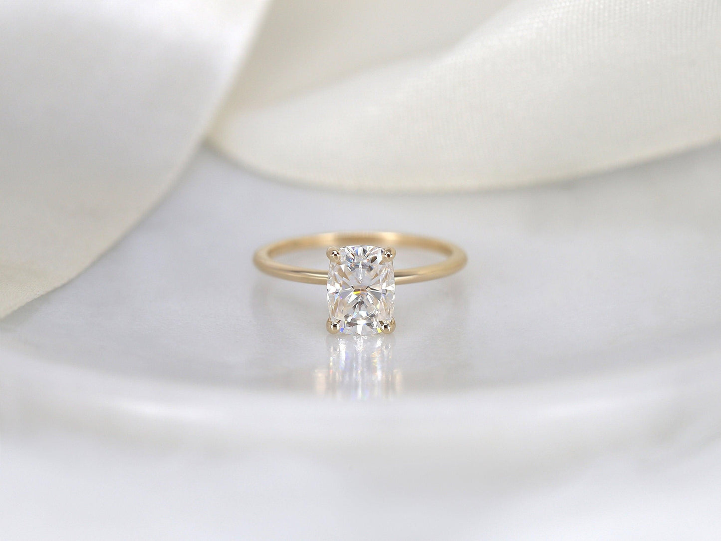 2 CT Emerald Pave Moissanite Engagement Ring