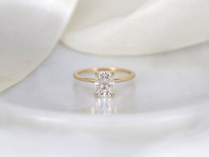 2 CT Emerald Pave Moissanite Engagement Ring