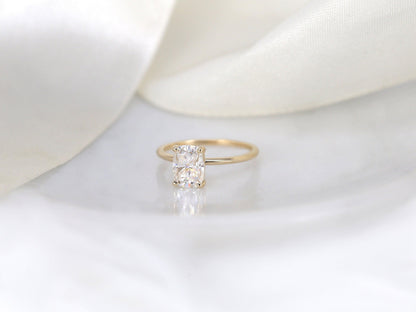 2 CT Emerald Pave Moissanite Engagement Ring
