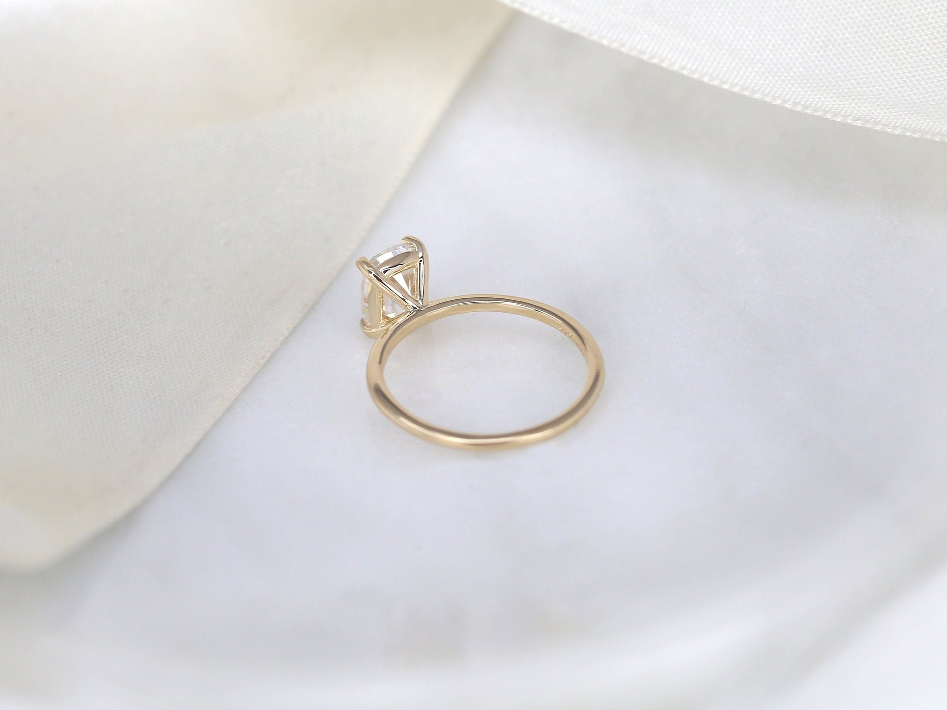 2 CT Emerald Pave Moissanite Engagement Ring