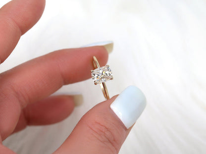 2 CT Emerald Pave Moissanite Engagement Ring