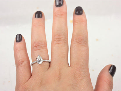2 CT Emerald Pave Moissanite Engagement Ring