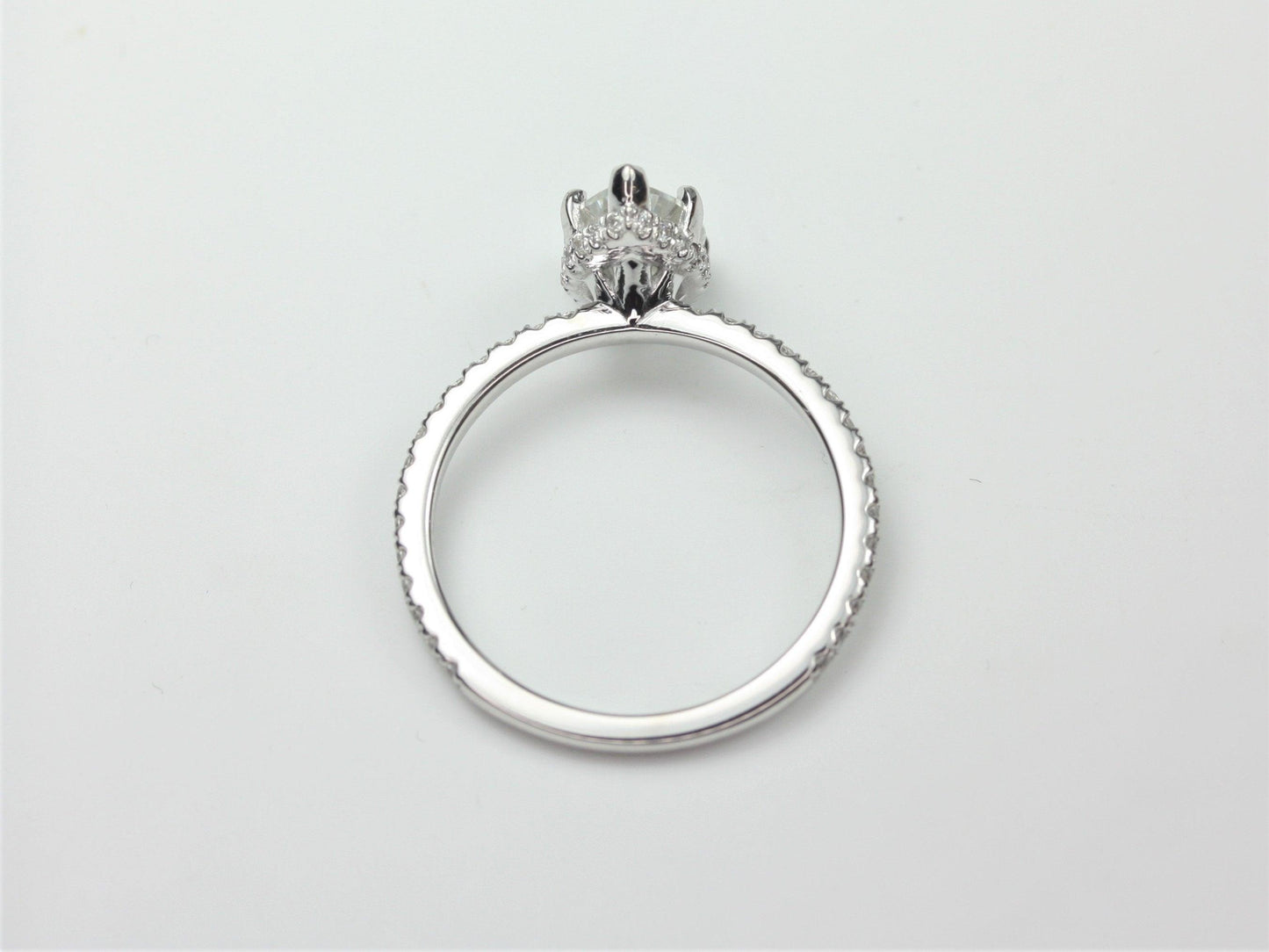 2 CT Emerald Pave Moissanite Engagement Ring
