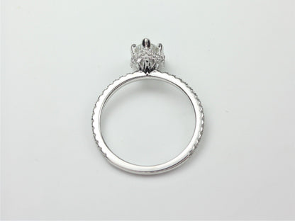 2 CT Emerald Pave Moissanite Engagement Ring