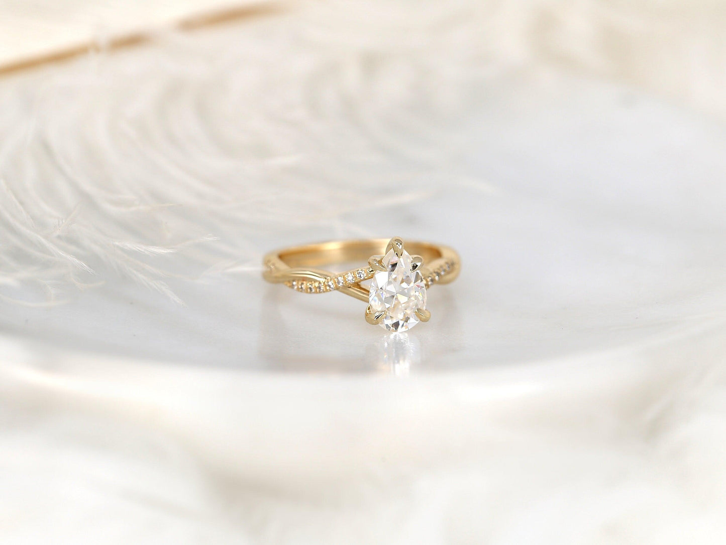 2 CT Emerald Pave Moissanite Engagement Ring