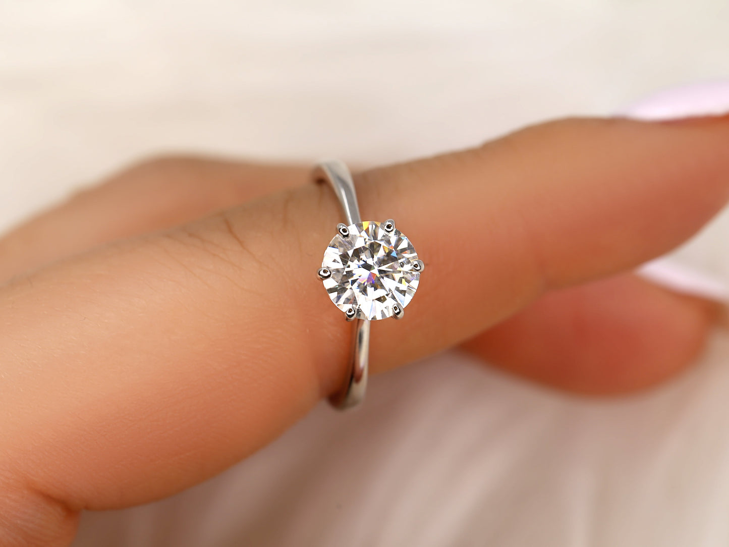 2 CT Emerald Pave Moissanite Engagement Ring