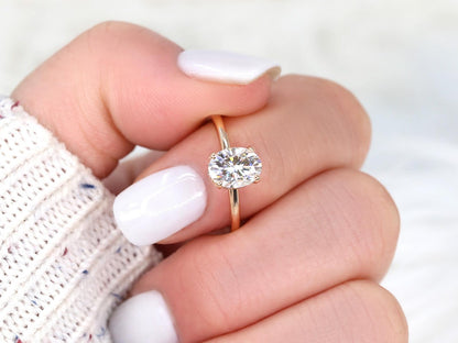 2 CT Emerald Pave Moissanite Engagement Ring