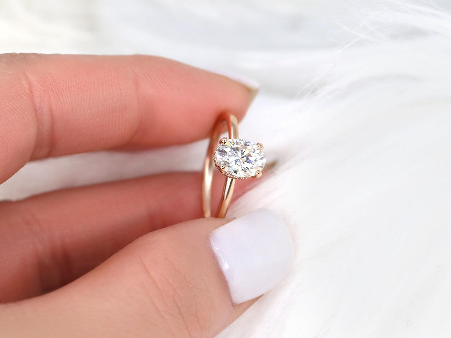 2 CT Emerald Pave Moissanite Engagement Ring