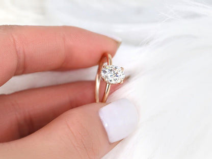 2 CT Emerald Pave Moissanite Engagement Ring