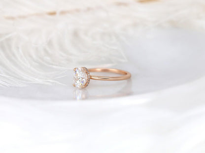 2 CT Emerald Pave Moissanite Engagement Ring