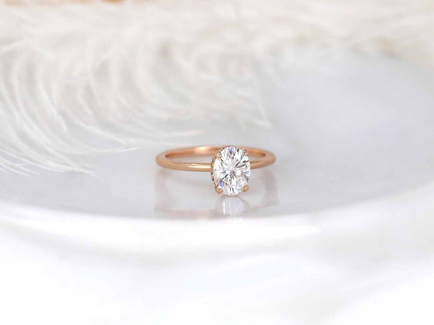 2 CT Emerald Pave Moissanite Engagement Ring