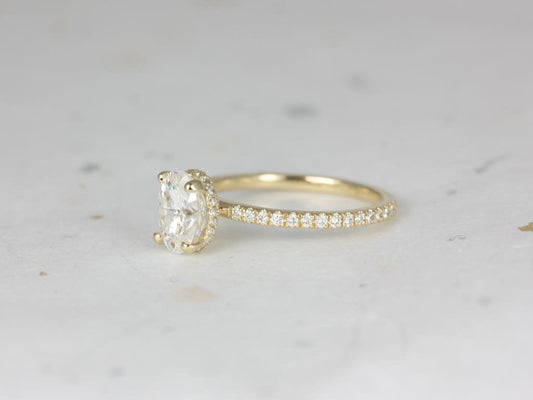 2 CT Emerald Pave Moissanite Engagement Ring