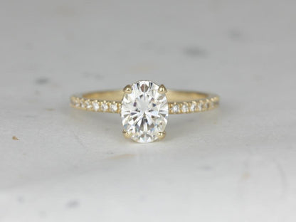 2 CT Emerald Pave Moissanite Engagement Ring