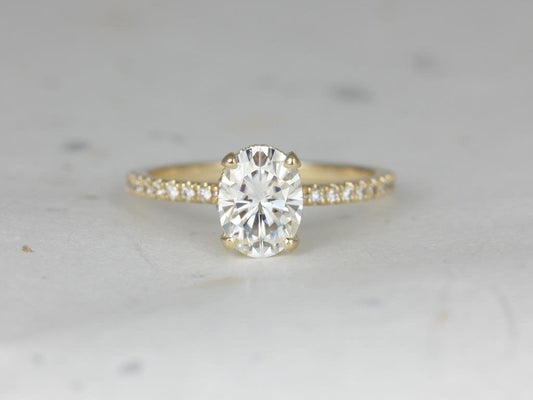 2 CT Emerald Pave Moissanite Engagement Ring