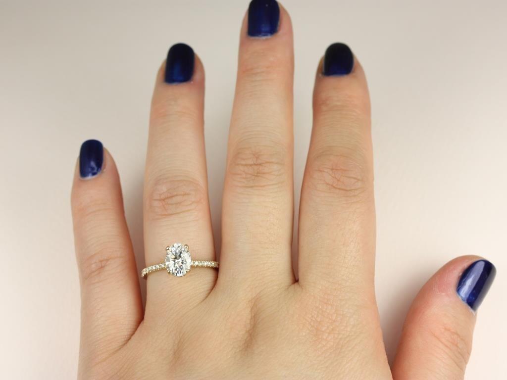 2 CT Emerald Pave Moissanite Engagement Ring