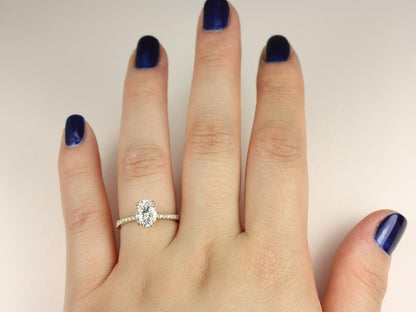 2 CT Emerald Pave Moissanite Engagement Ring
