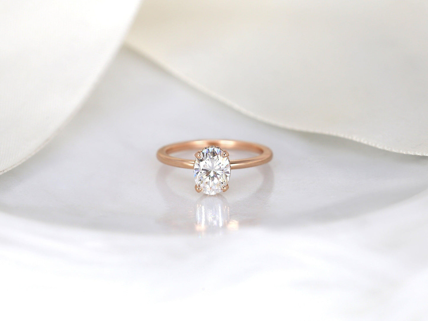 2 CT Emerald Pave Moissanite Engagement Ring