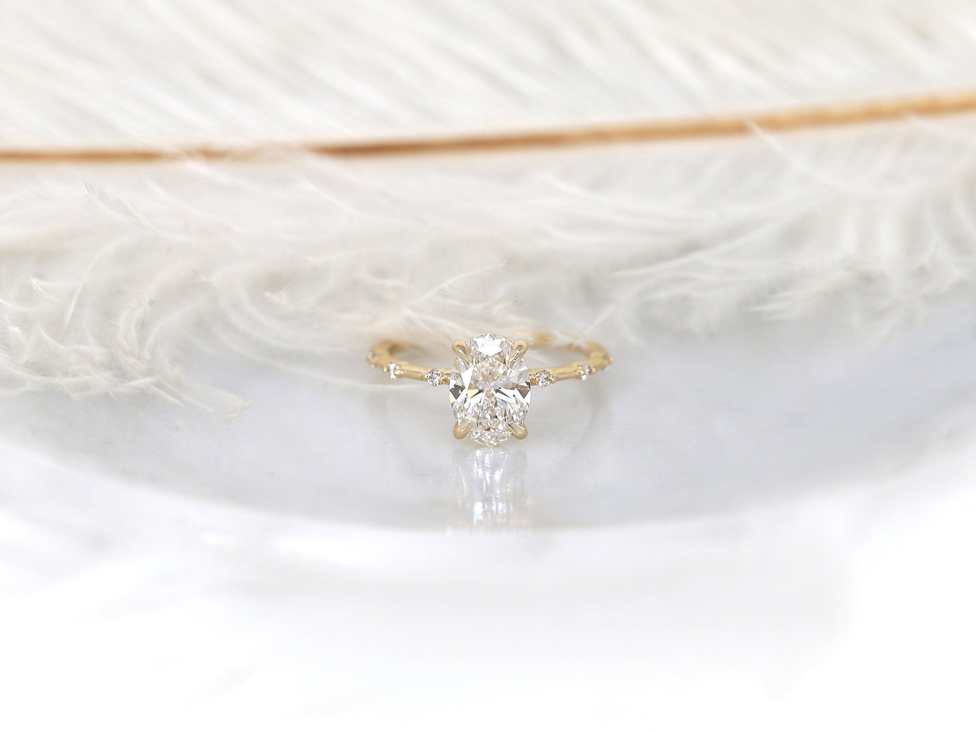 2 CT Emerald Pave Moissanite Engagement Ring