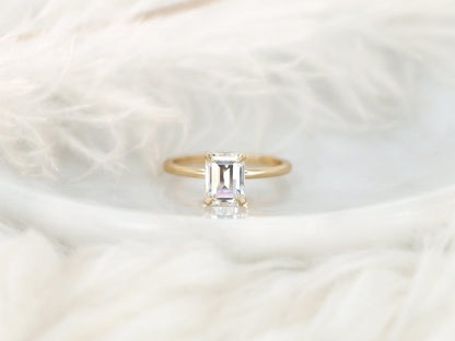 2 CT Emerald Pave Moissanite Engagement Ring