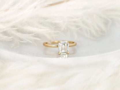 2 CT Emerald Pave Moissanite Engagement Ring