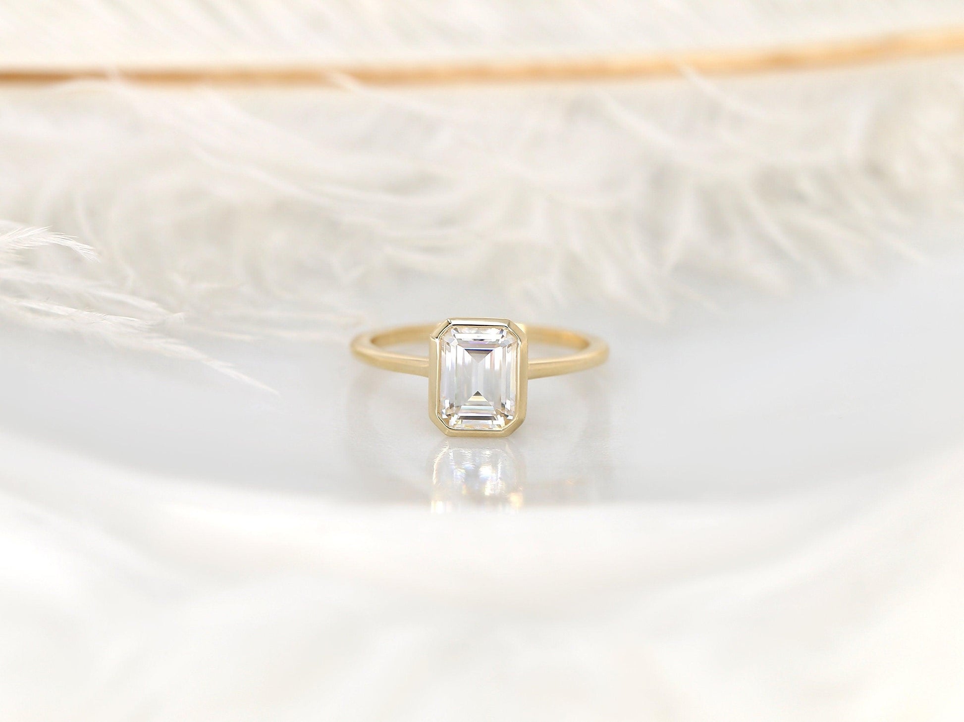 2 CT Emerald Pave Moissanite Engagement Ring