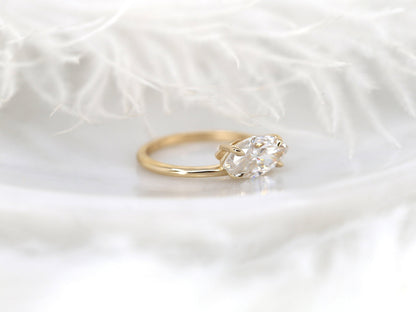 2 CT Emerald Pave Moissanite Engagement Ring