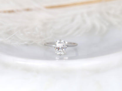 2 CT Emerald Pave Moissanite Engagement Ring