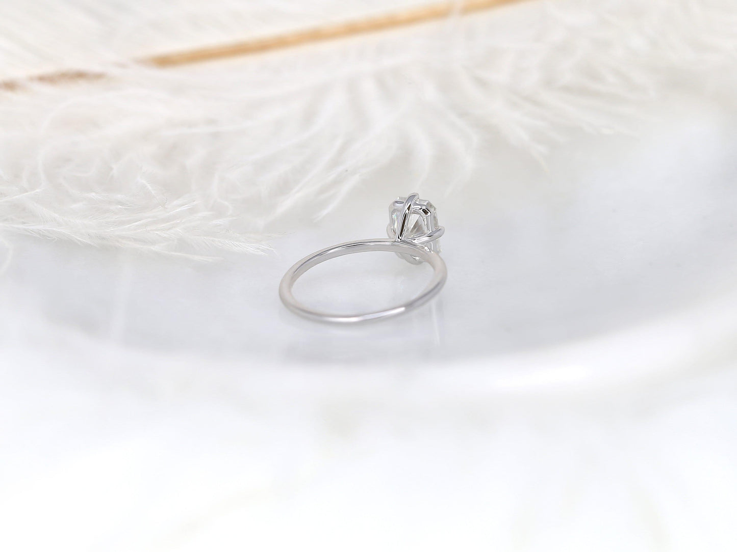 2 CT Emerald Pave Moissanite Engagement Ring
